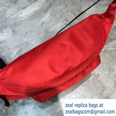 Balenciaga Wheel Logo Nylon Belt Pack Bag Red - Click Image to Close