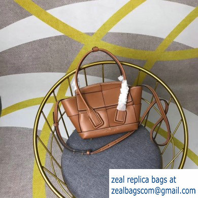 Bottega Veneta Arco 29 Top Handle Mini Bag with Maxi Weave Brown 2020 - Click Image to Close