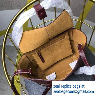Bottega Veneta Arco 29 Top Handle Mini Bag with Maxi Weave Burgundy 2020 - Click Image to Close