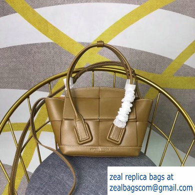 Bottega Veneta Arco 29 Top Handle Mini Bag with Maxi Weave Moutarde 2020 - Click Image to Close