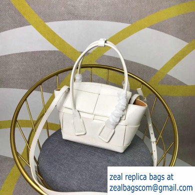 Bottega Veneta Arco 29 Top Handle Mini Bag with Maxi Weave White 2020 - Click Image to Close