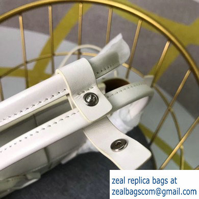 Bottega Veneta Arco 29 Top Handle Mini Bag with Maxi Weave White 2020