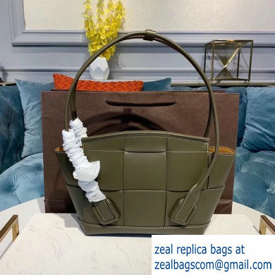 Bottega Veneta Arco 33 Top Handle Bag with Maxi Weave Army Green 2020 - Click Image to Close