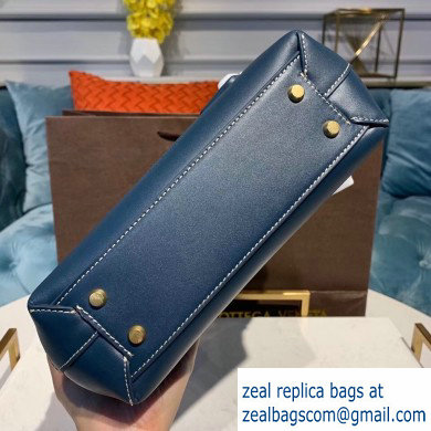 Bottega Veneta Arco 33 Top Handle Bag with Maxi Weave Blue 2020