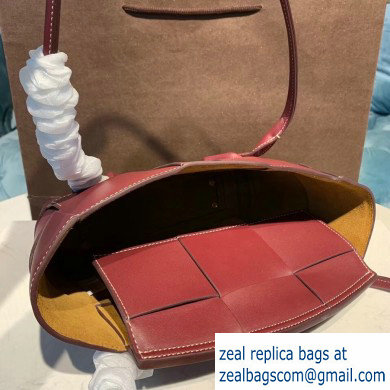 Bottega Veneta Arco 33 Top Handle Bag with Maxi Weave Burgundy 2020
