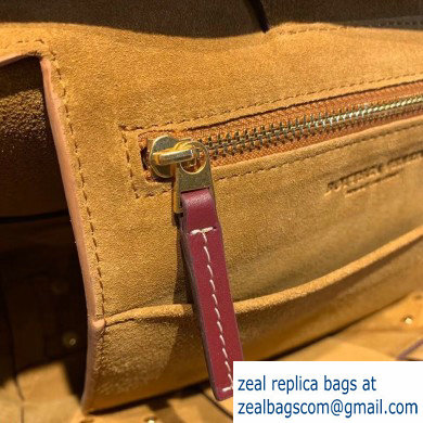 Bottega Veneta Arco 33 Top Handle Bag with Maxi Weave Burgundy 2020