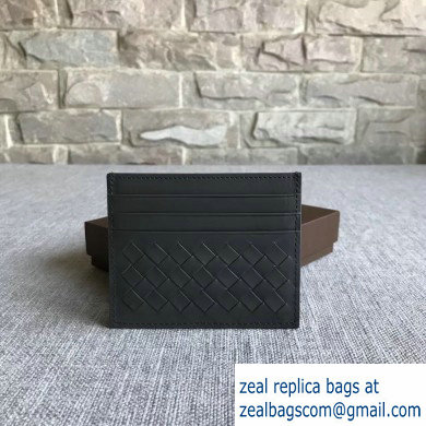 Bottega Veneta Card Case In Intrecciato Weave Gray - Click Image to Close