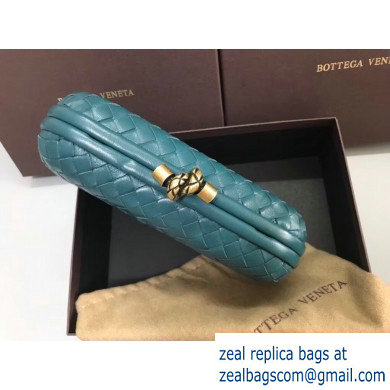 Bottega Veneta Intrecciato Bronze Chain Knot Clutch Bag Green - Click Image to Close