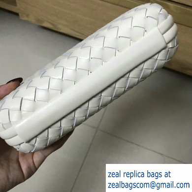 Bottega Veneta Intrecciato Chain Knot Clutch White/BRONZE CHAIN 2019 - Click Image to Close