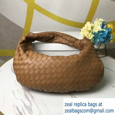 Bottega Veneta Knotted Handle Medium BV Jodie Hobo Bag in Woven Leather Brown 2020 - Click Image to Close