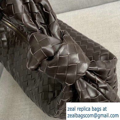 Bottega Veneta Knotted Handle Medium BV Jodie Hobo Bag in Woven Leather Coffee 2020 - Click Image to Close