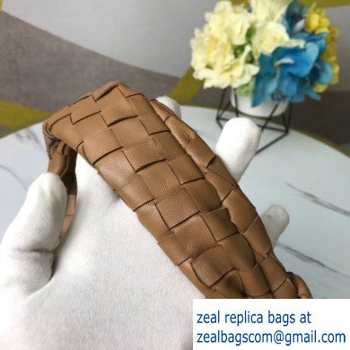 Bottega Veneta Rounded Mini BV Jodie Hobo Bag in Woven Leather Brown 2020 - Click Image to Close