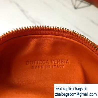 Bottega Veneta Rounded Mini BV Jodie Hobo Bag in Woven Leather Orange 2020