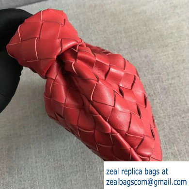 Bottega Veneta Rounded Mini BV Jodie Hobo Bag in Woven Leather Red 2020 - Click Image to Close