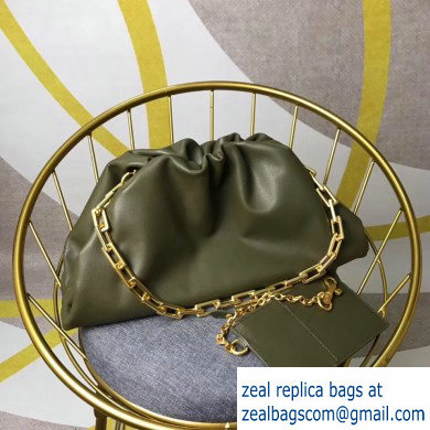 Bottega Veneta The Pouch Clutch Chain Shoulder Bag Army Green 2020 - Click Image to Close