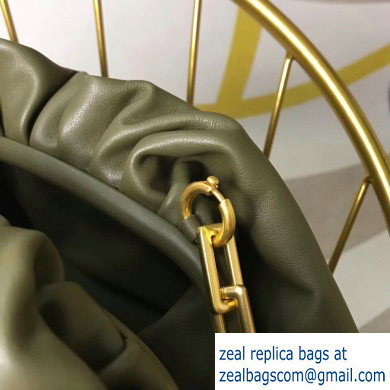 Bottega Veneta The Pouch Clutch Chain Shoulder Bag Army Green 2020