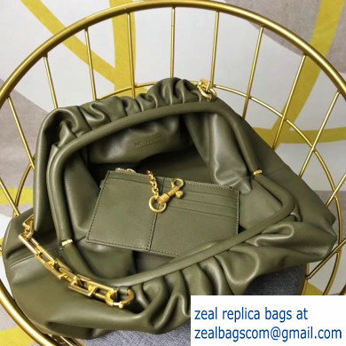 Bottega Veneta The Pouch Clutch Chain Shoulder Bag Army Green 2020 - Click Image to Close