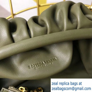 Bottega Veneta The Pouch Clutch Chain Shoulder Bag Army Green 2020 - Click Image to Close