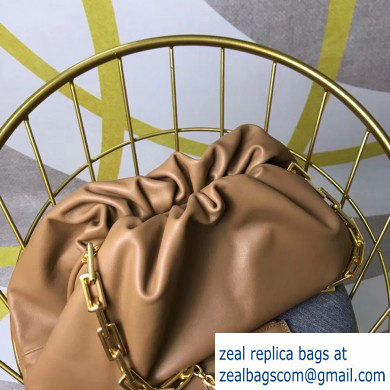 Bottega Veneta The Pouch Clutch Chain Shoulder Bag Brown 2020