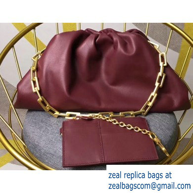 Bottega Veneta The Pouch Clutch Chain Shoulder Bag Burgundy 2020