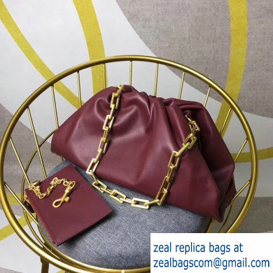 Bottega Veneta The Pouch Clutch Chain Shoulder Bag Burgundy 2020