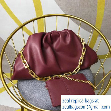 Bottega Veneta The Pouch Clutch Chain Shoulder Bag Burgundy 2020