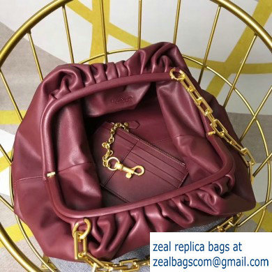 Bottega Veneta The Pouch Clutch Chain Shoulder Bag Burgundy 2020 - Click Image to Close