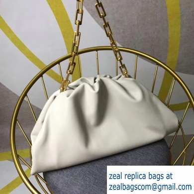 Bottega Veneta The Pouch Clutch Chain Shoulder Bag White 2020 - Click Image to Close