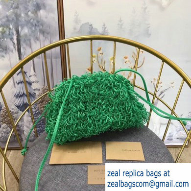 Bottega Veneta The Sponge Pouch 20 Clutch Bag with Strap Green