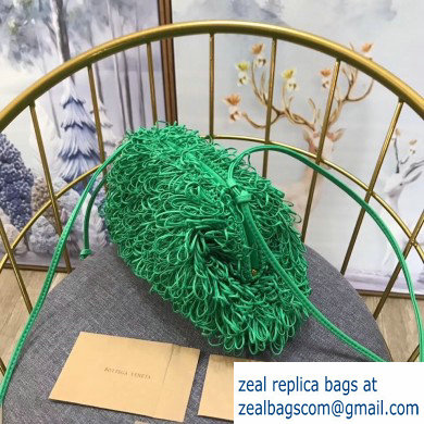 Bottega Veneta The Sponge Pouch 20 Clutch Bag with Strap Green