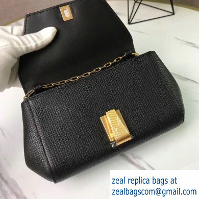 Bottega Veneta Trapezoidal Mini BV Angle Chain Shoulder Bag Black 2020