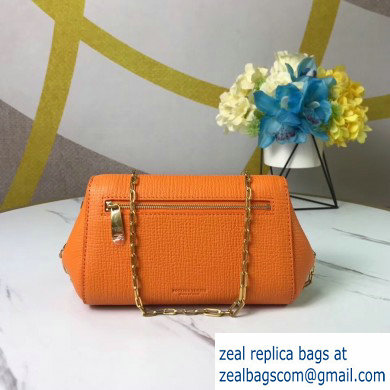 Bottega Veneta Trapezoidal Mini BV Angle Chain Shoulder Bag Orange 2020