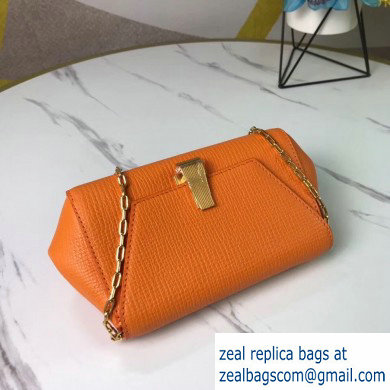 Bottega Veneta Trapezoidal Mini BV Angle Chain Shoulder Bag Orange 2020