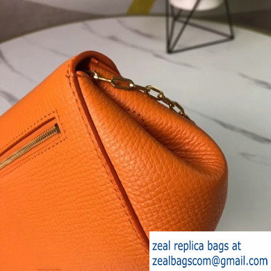 Bottega Veneta Trapezoidal Mini BV Angle Chain Shoulder Bag Orange 2020