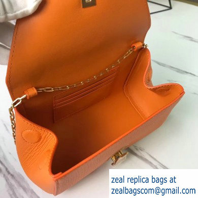 Bottega Veneta Trapezoidal Mini BV Angle Chain Shoulder Bag Orange 2020