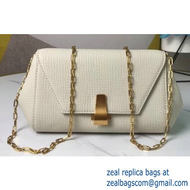 Bottega Veneta Trapezoidal Mini BV Angle Chain Shoulder Bag White 2020 - Click Image to Close