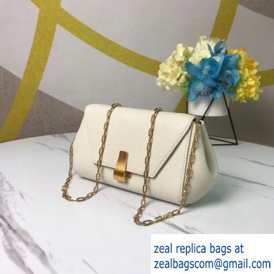 Bottega Veneta Trapezoidal Mini BV Angle Chain Shoulder Bag White 2020 - Click Image to Close