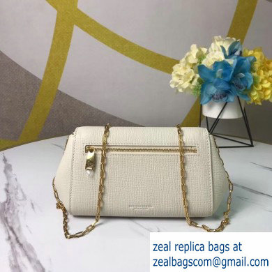 Bottega Veneta Trapezoidal Mini BV Angle Chain Shoulder Bag White 2020