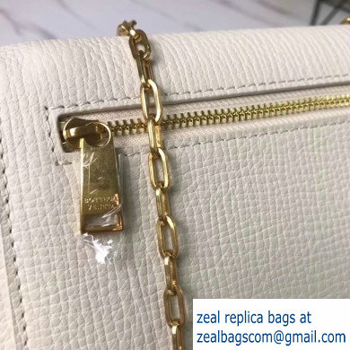 Bottega Veneta Trapezoidal Mini BV Angle Chain Shoulder Bag White 2020 - Click Image to Close