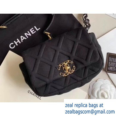 Chanel 19 Jersey Waist Bag AS1163 Black 2020