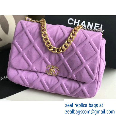 Chanel 19 Maxi Jersey Flap Bag AS1162 Mauve 2020