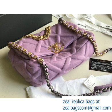 Chanel 19 Small Jersey Flap Bag AS1160 Mauve 2020