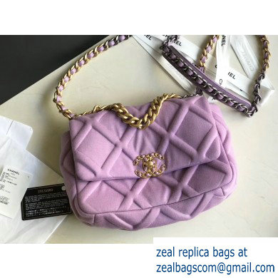 Chanel 19 Small Jersey Flap Bag AS1160 Mauve 2020