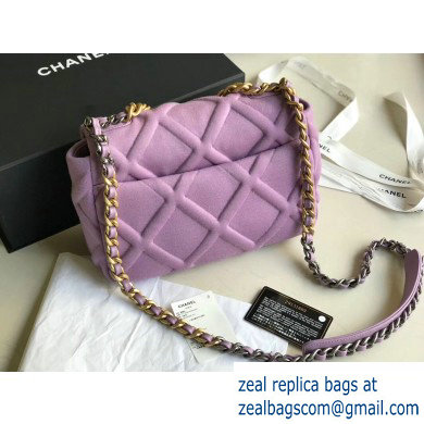 Chanel 19 Small Jersey Flap Bag AS1160 Mauve 2020 - Click Image to Close
