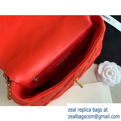 Chanel 19 Small Jersey Flap Bag AS1160 Red 2020
