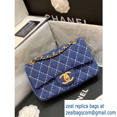 Chanel Denim Medium Classic Flap Bag AS1328 2020