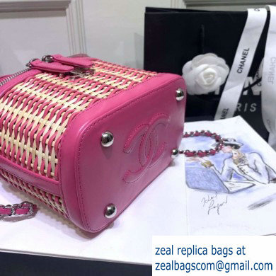 Chanel Rattan Basket Small Vanity Case Bag AS1352 Pink 2020 - Click Image to Close