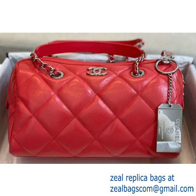 Chanel Small Bowling Bag AS1321 Red 2020