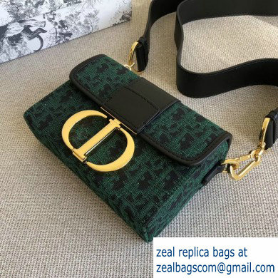 Dior 30 Montaigne Box Bag In Oblique Embroidered Canvas Green with CD Clasp 2020