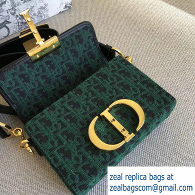 Dior 30 Montaigne Box Bag In Oblique Embroidered Canvas Green with CD Clasp 2020 - Click Image to Close